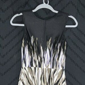 Vince Camuto Feather Print Fit & Flare Mini Dress - Size 2